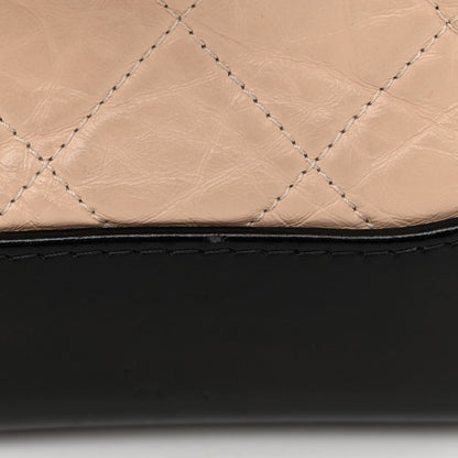 Chanel Aged Calfskin Quilted Small Gabrielle Hobo Beige Black 11 of 11