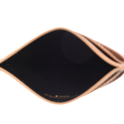 Saint Laurent Grain De Poudre Matelasse Chevron Monogram Credit Card Case Cork 5 of 8