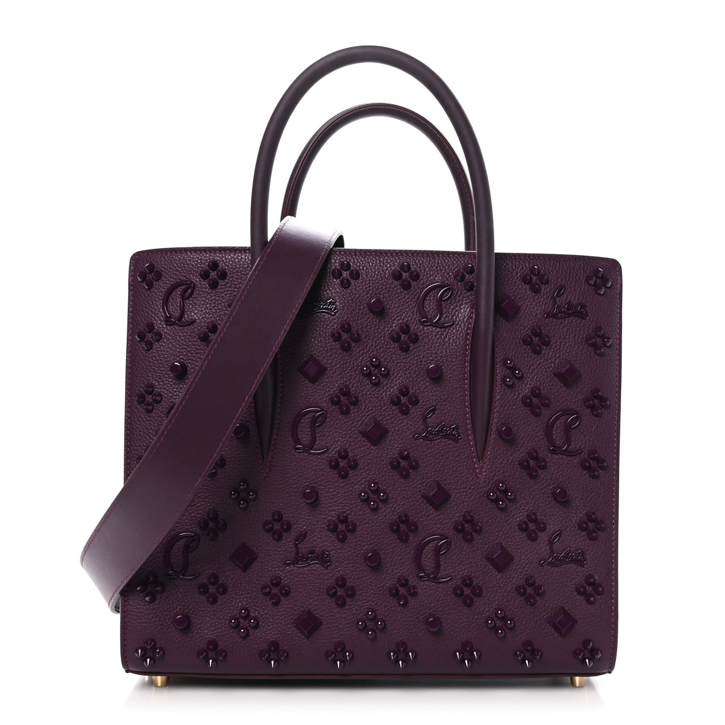 Calfskin Spikes Loubinthesky Medium Paloma Merlot