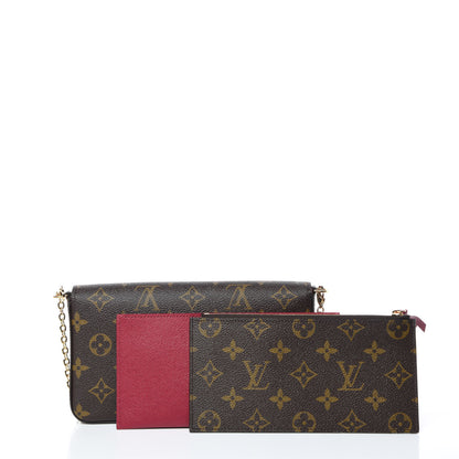 Louis Vuitton Monogram Pochette Felicie Chain Wallet Fuchsia 5 of 14