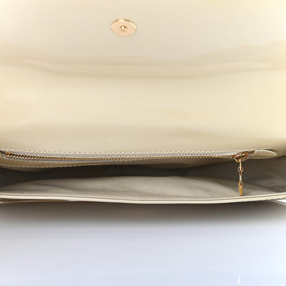 Louis Vuitton Patent Sobe Clutch Blanc Corail 5 of 7