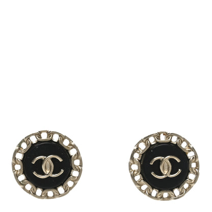 Chanel CC Chain Earrings Golden Black 1 of 4
