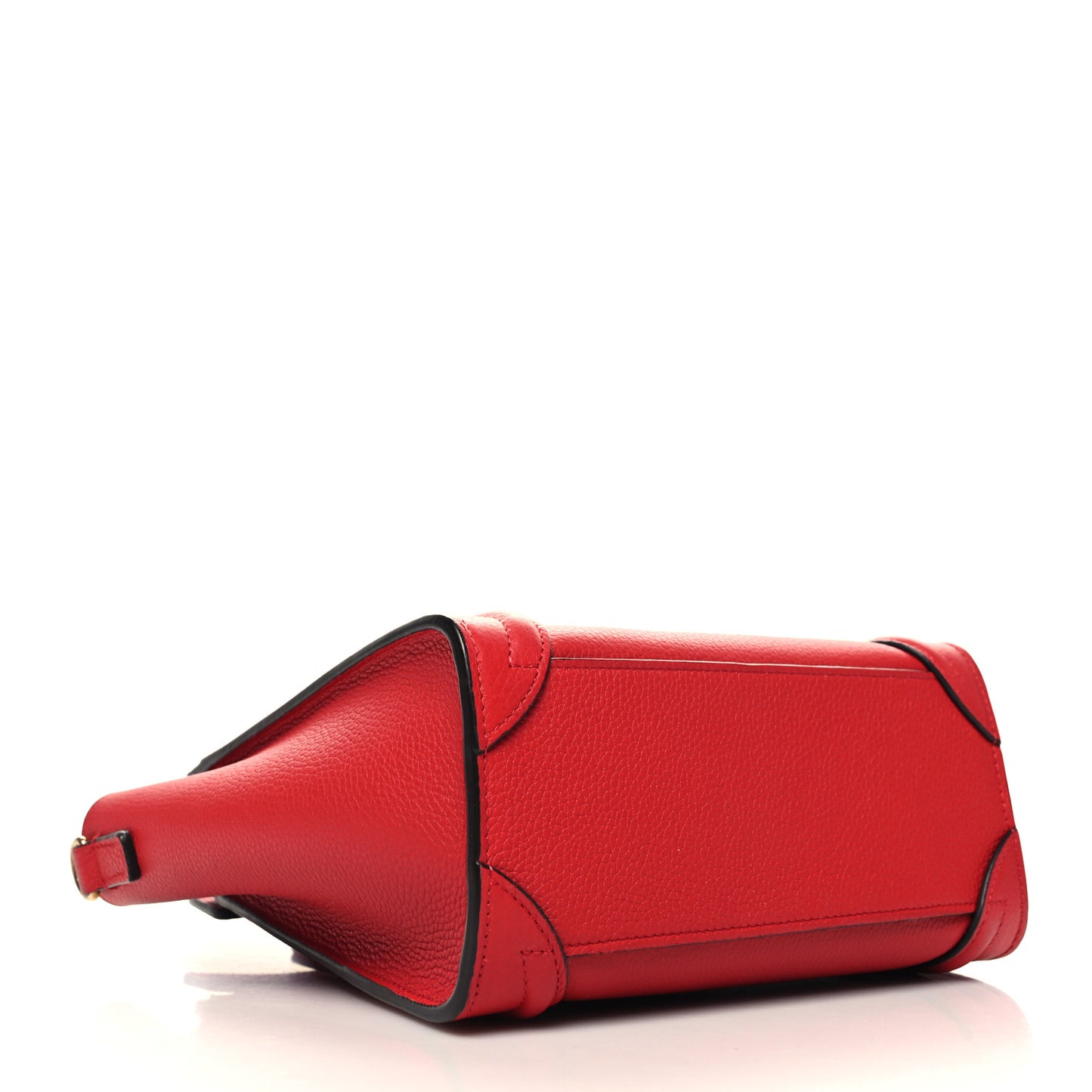 Drummed Calfskin Nano Luggage Vermillion