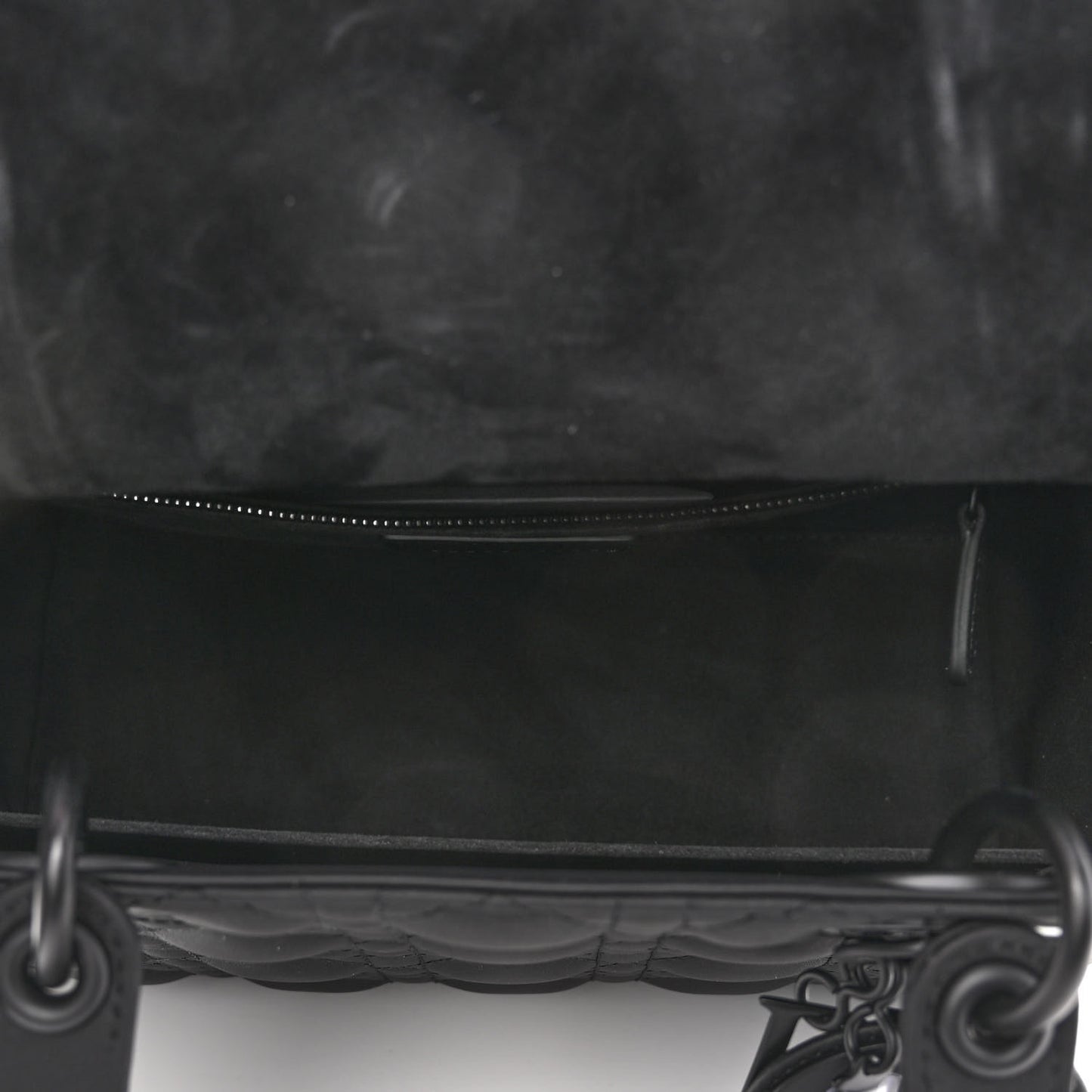 Ultra Matte Calfskin Cannage Medium Lady Dior Black