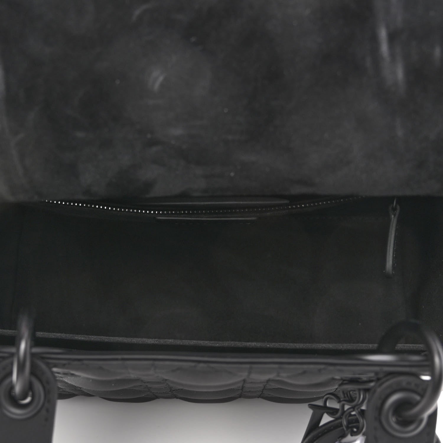Christian Dior Ultra Matte Calfskin Cannage Medium Lady Dior Black 5 of 9