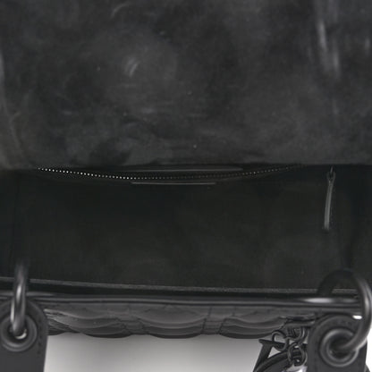 Christian Dior Ultra Matte Calfskin Cannage Medium Lady Dior Black 5 of 9