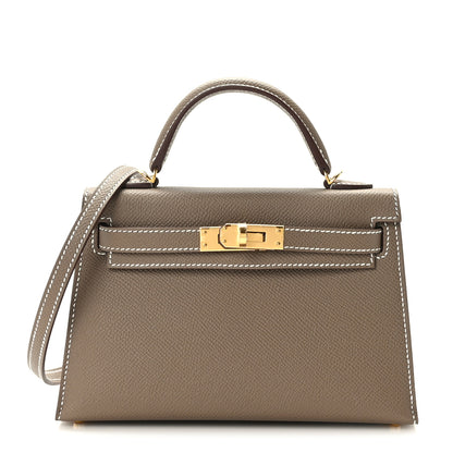 Hermes Epsom Mini Kelly Sellier 20 Etoupe 1 of 10