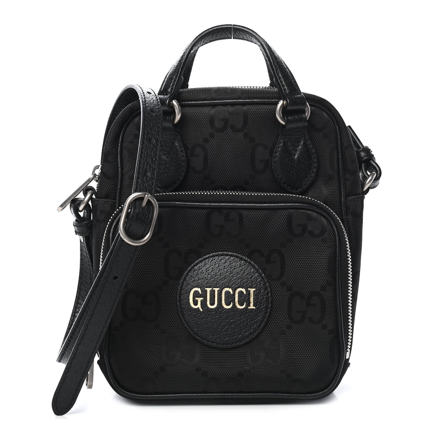 Econyl Nylon Monogram Off The Grid Shoulder Bag Black