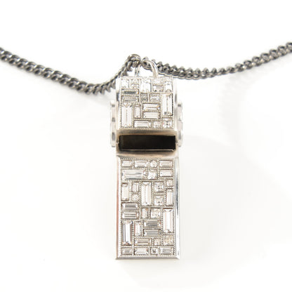 Chanel Crystal CC Whistle Pendant Necklace 5 of 10