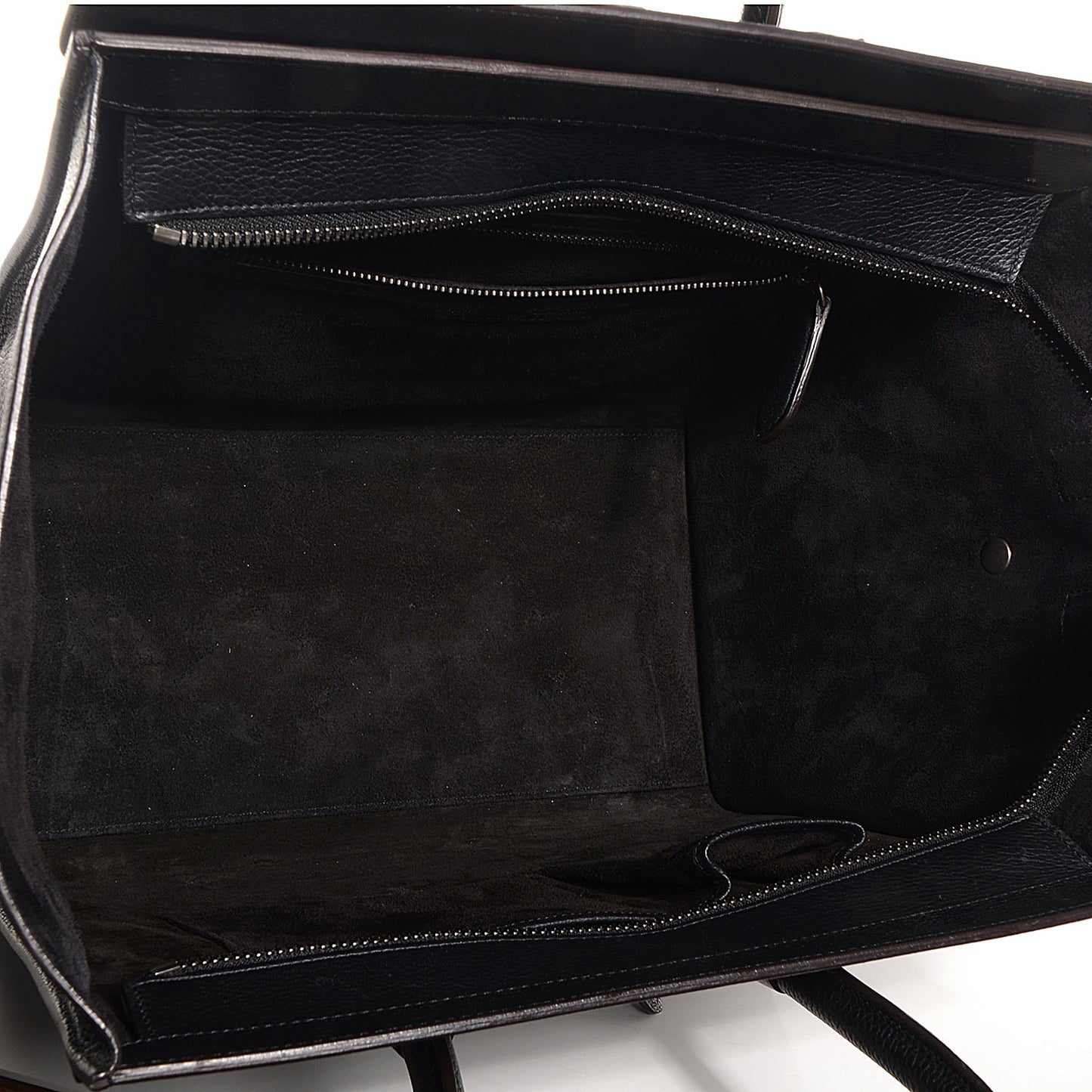 Drummed Calfskin Mini Luggage Black