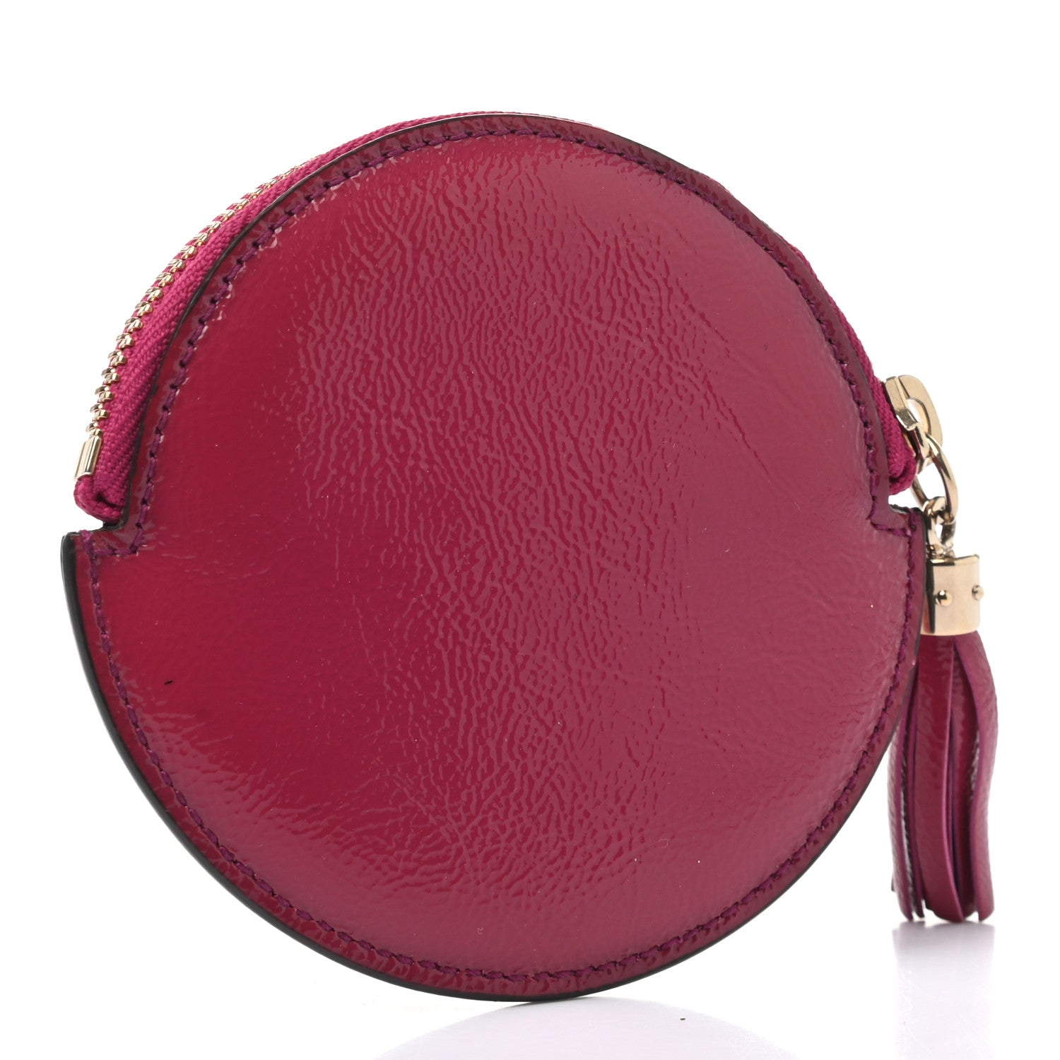 Gucci Patent Soho Round Coin Purse Bright Bougainvillea 3 of 7