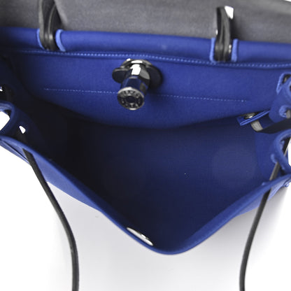 Hermes Toile Vache Hunter Herbag Zip 31 PM Bleu Electrique Bleu Indigo 6 of 11