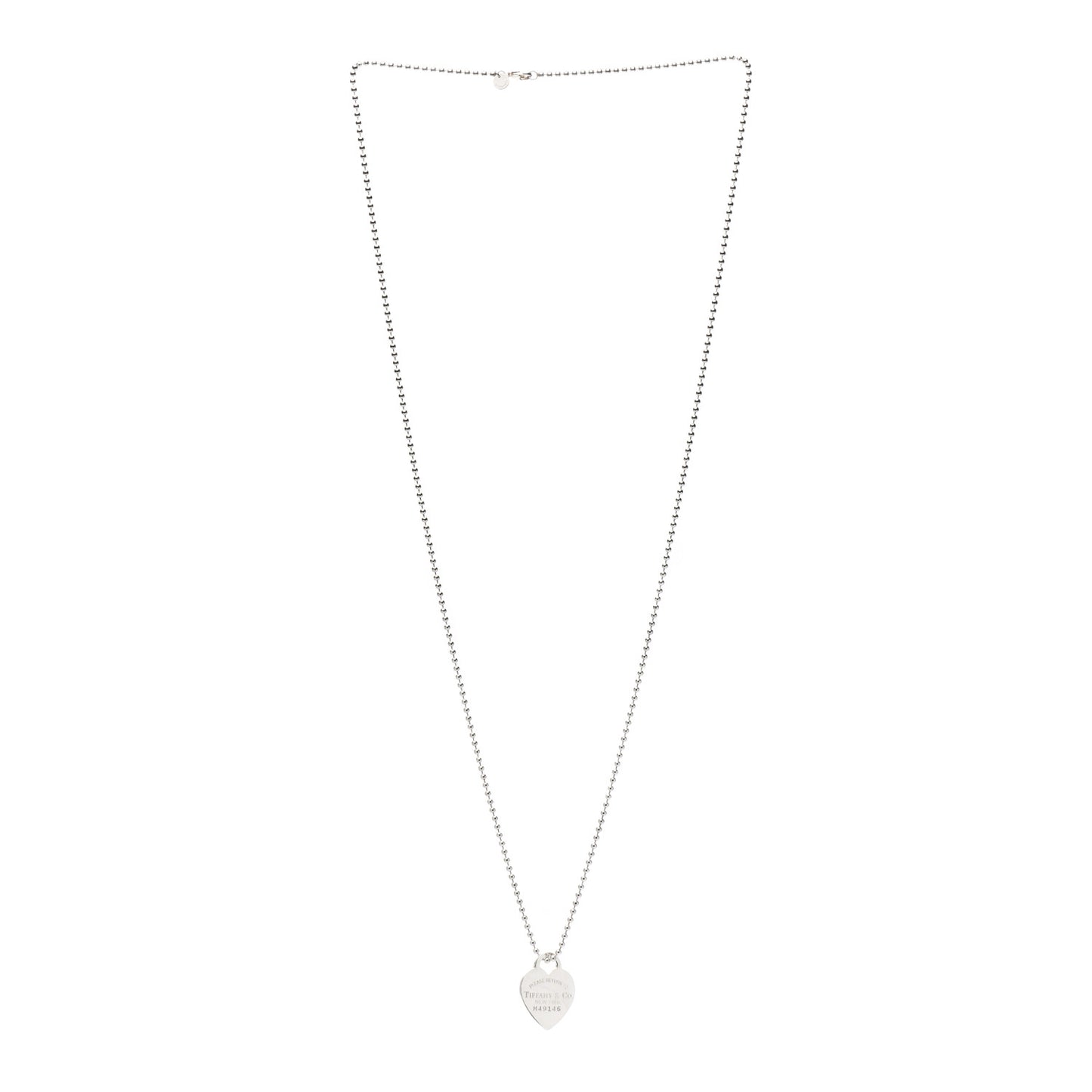 Sterling Silver Long Return to Tiffany Heart Pendant Necklace