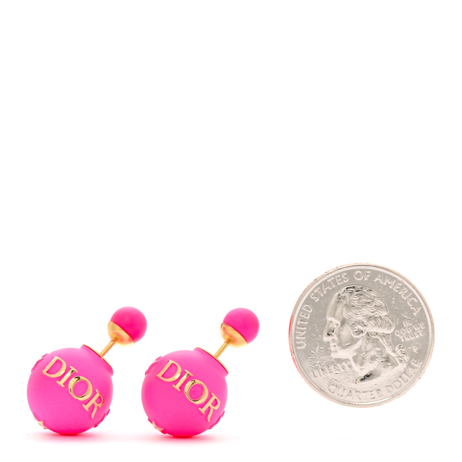 Christian Dior Mise En Dior Tribal Earrings Hot Pink 2 of 5