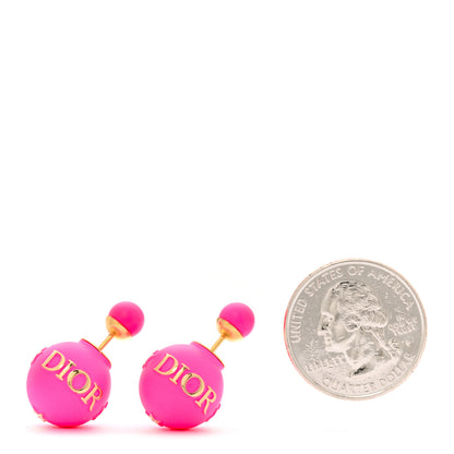 Christian Dior Mise En Dior Tribal Earrings Hot Pink 2 of 5