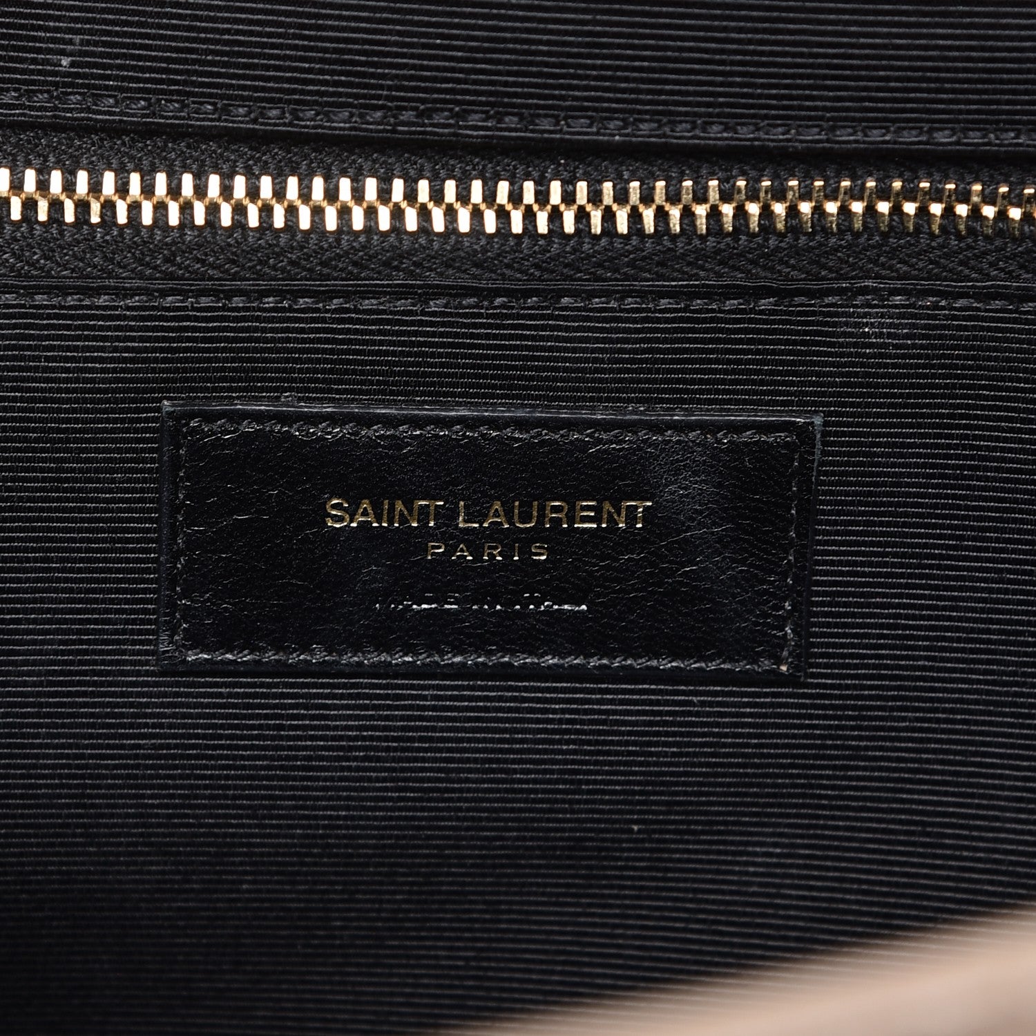 Saint Laurent Grain De Poudre Matelasse Chevron Large Monogram Satchel Dark Beige 6 of 8