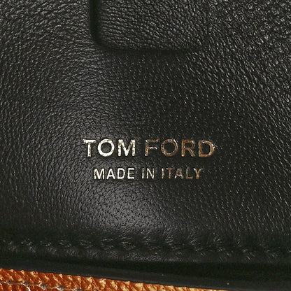 Tom Ford Lizard Embossed Metallic Mini Label Shoulder Bag Gold 6 of 10