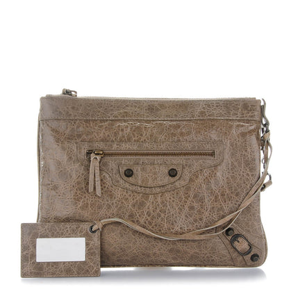 Balenciaga Agneau Classic Hardware Flat Handle Clutch Gris Poivre 1 of 7