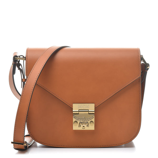 MCM Calfskin Patricia Small Crossbody Bag Cognac 526206 – FASHIONPHILE