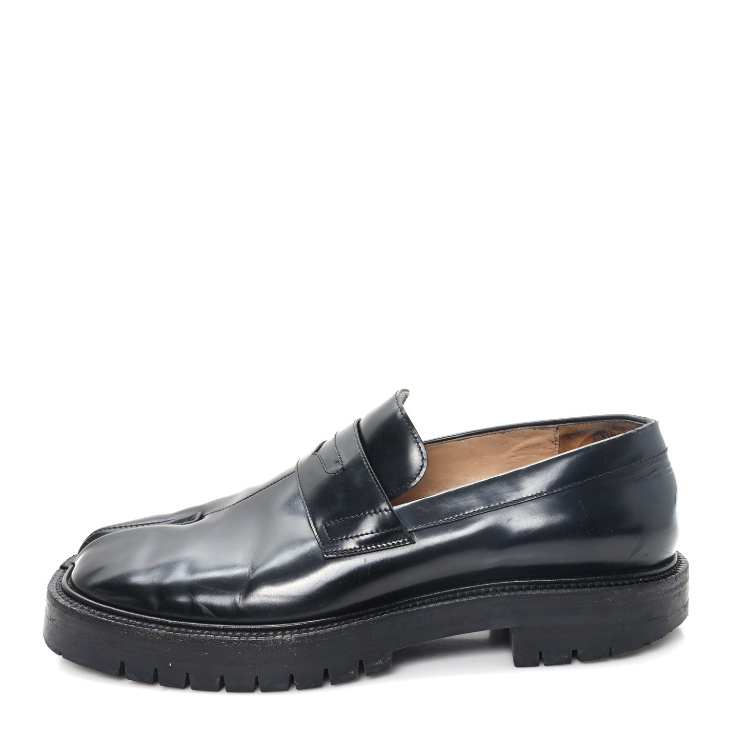 Maison Margiela Brushed Calfskin Tabi Mens Loafers 44 Black 1 of 10