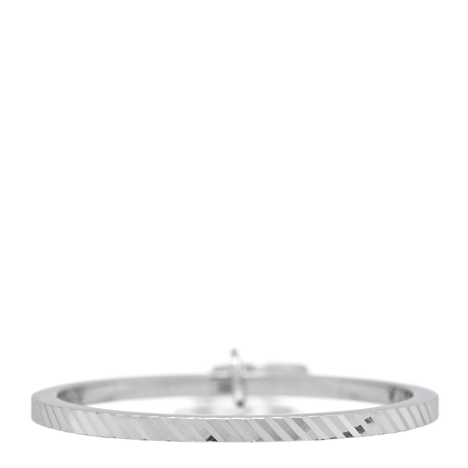 Gucci 18K White Gold Running G Charm Ring 51 5.75 3 of 5