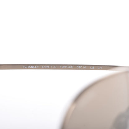 Chanel CC Aviator Sunglasses 4189-T-Q Gold 5 of 8