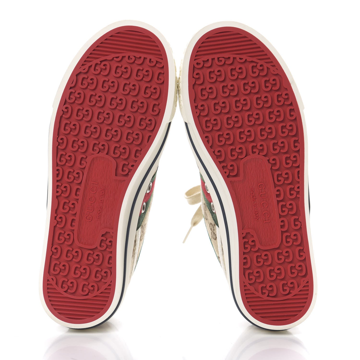Gucci GG Monogram Web Womens 1977 Tennis Sneakers 35.5 Beige Ebony Mystic White 5 of 8