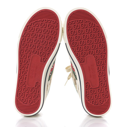 Gucci GG Monogram Web Womens 1977 Tennis Sneakers 35.5 Beige Ebony Mystic White 5 of 8