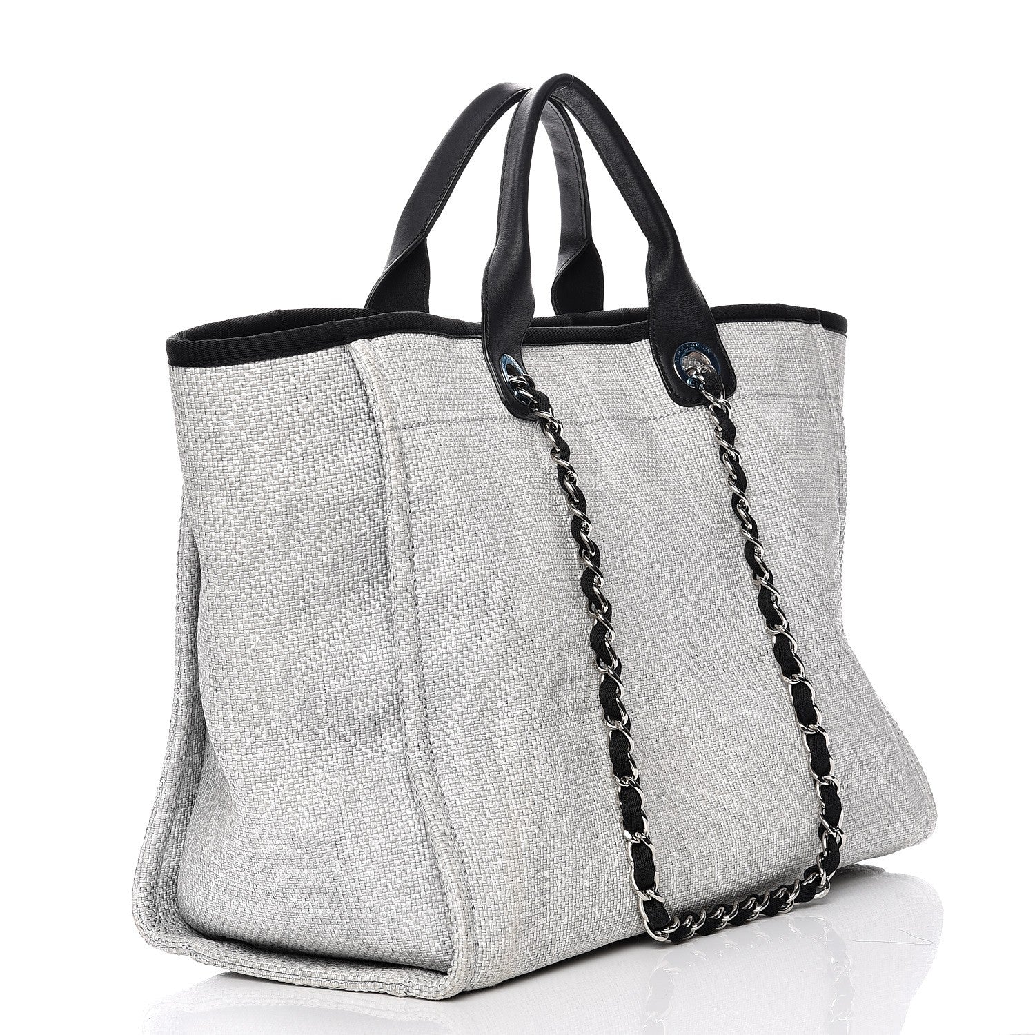 Chanel Canvas Large Deauville Tote Grey 4 of 8