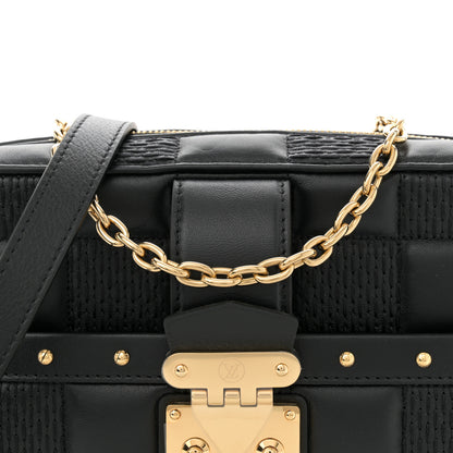 Louis Vuitton Lambskin Damier Quilt Troca MM Black 7 of 10