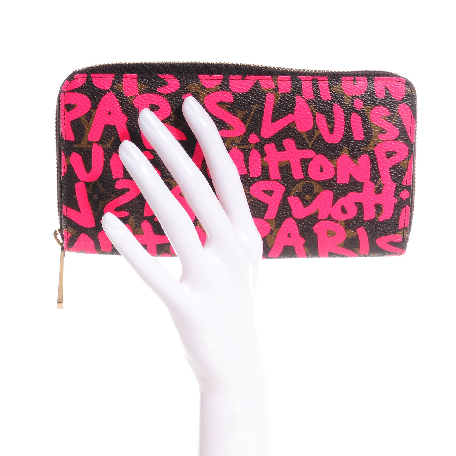 Louis Vuitton Monogram Graffiti Zippy Wallet Fuchsia 2 of 7