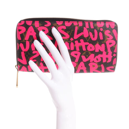 Louis Vuitton Monogram Graffiti Zippy Wallet Fuchsia 2 of 7