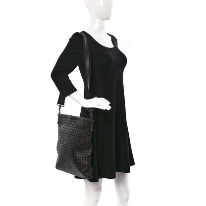 Bottega Veneta Nappa Intrecciato VN Crossbody Messenger Bag Ebano 3 of 8