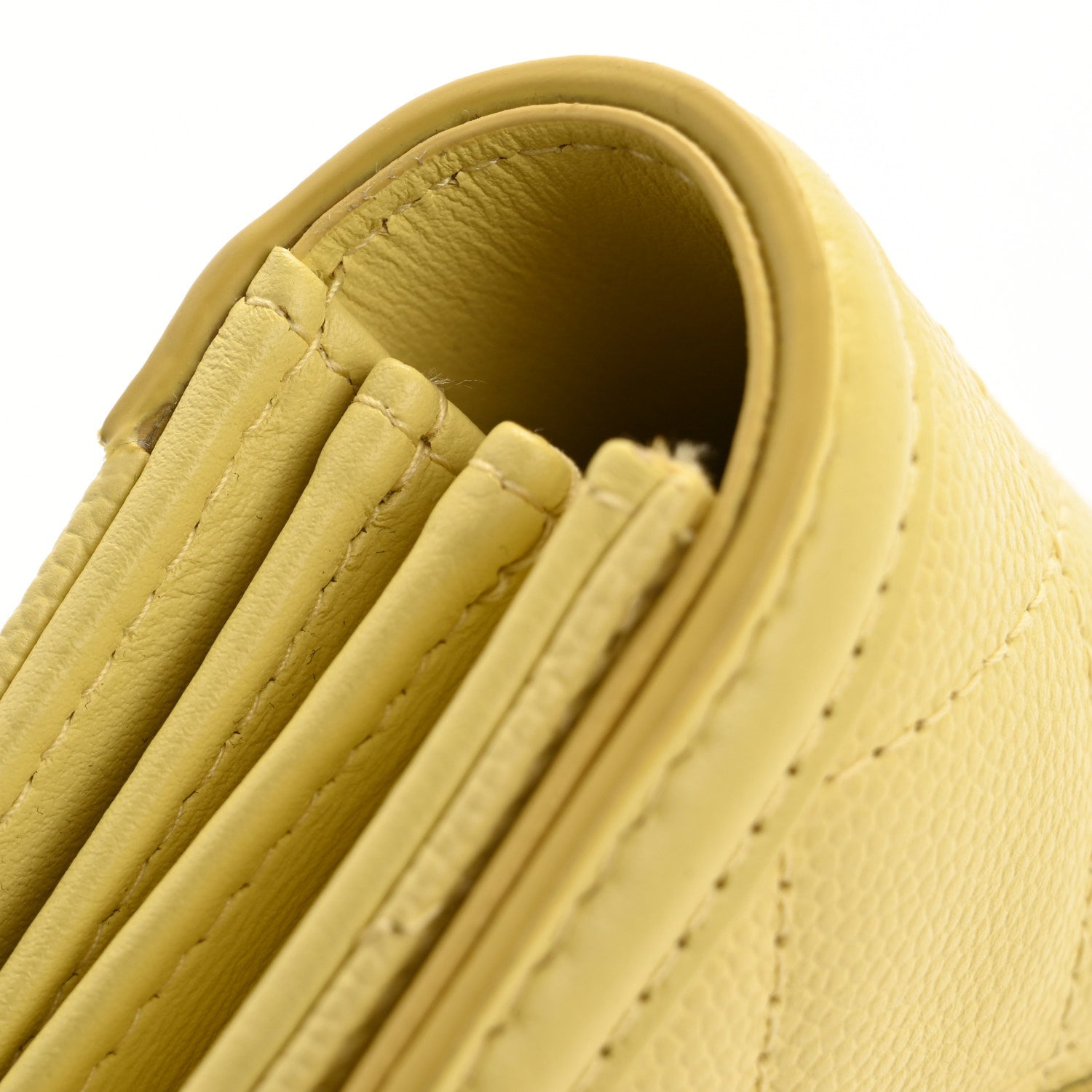 Chanel Caviar Quilted Medium Filigree Flap Wallet Yellow 11 of 13