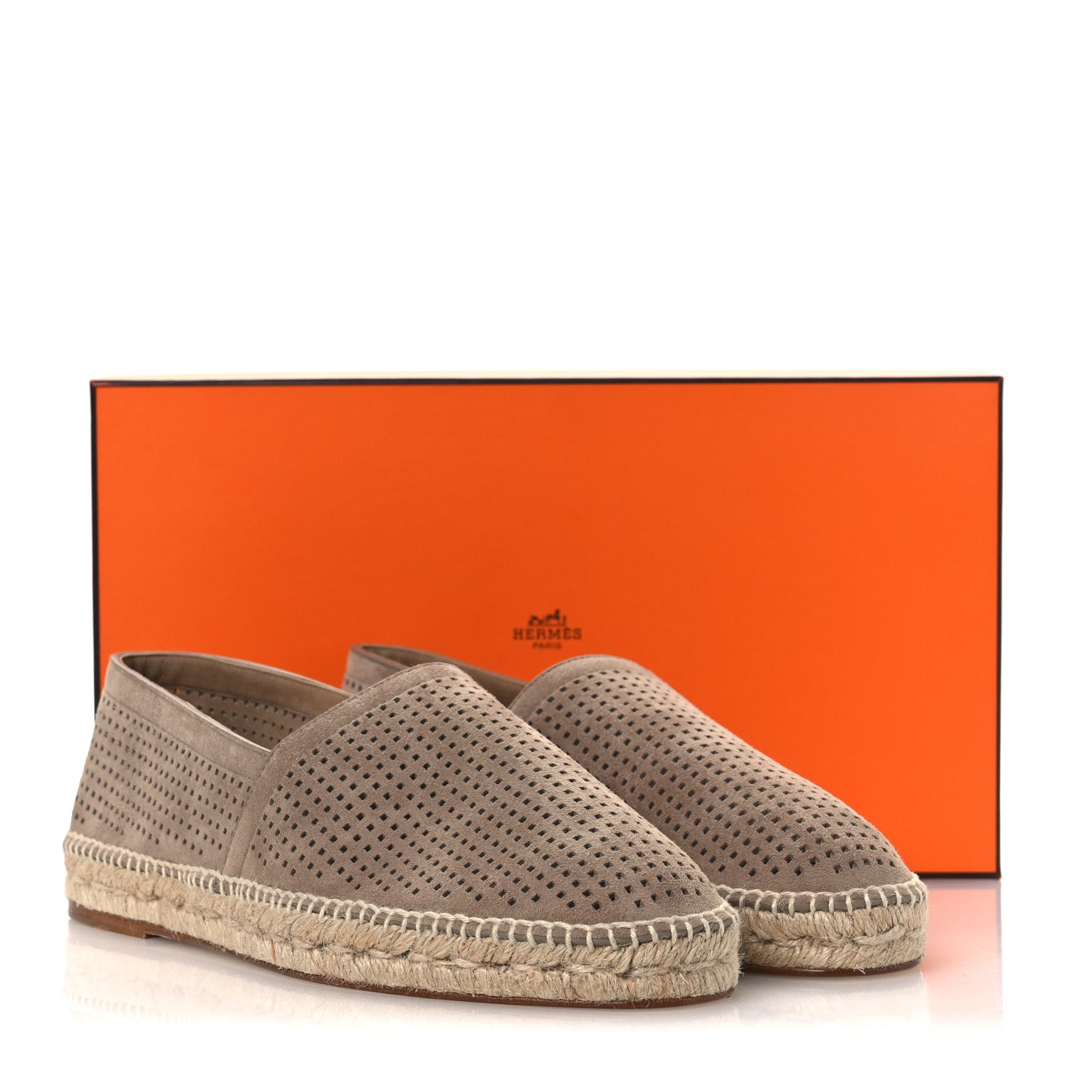 Hermes Suede Goatskin Mens Enrique Espadrilles 42 Beige Sable 11 of 11