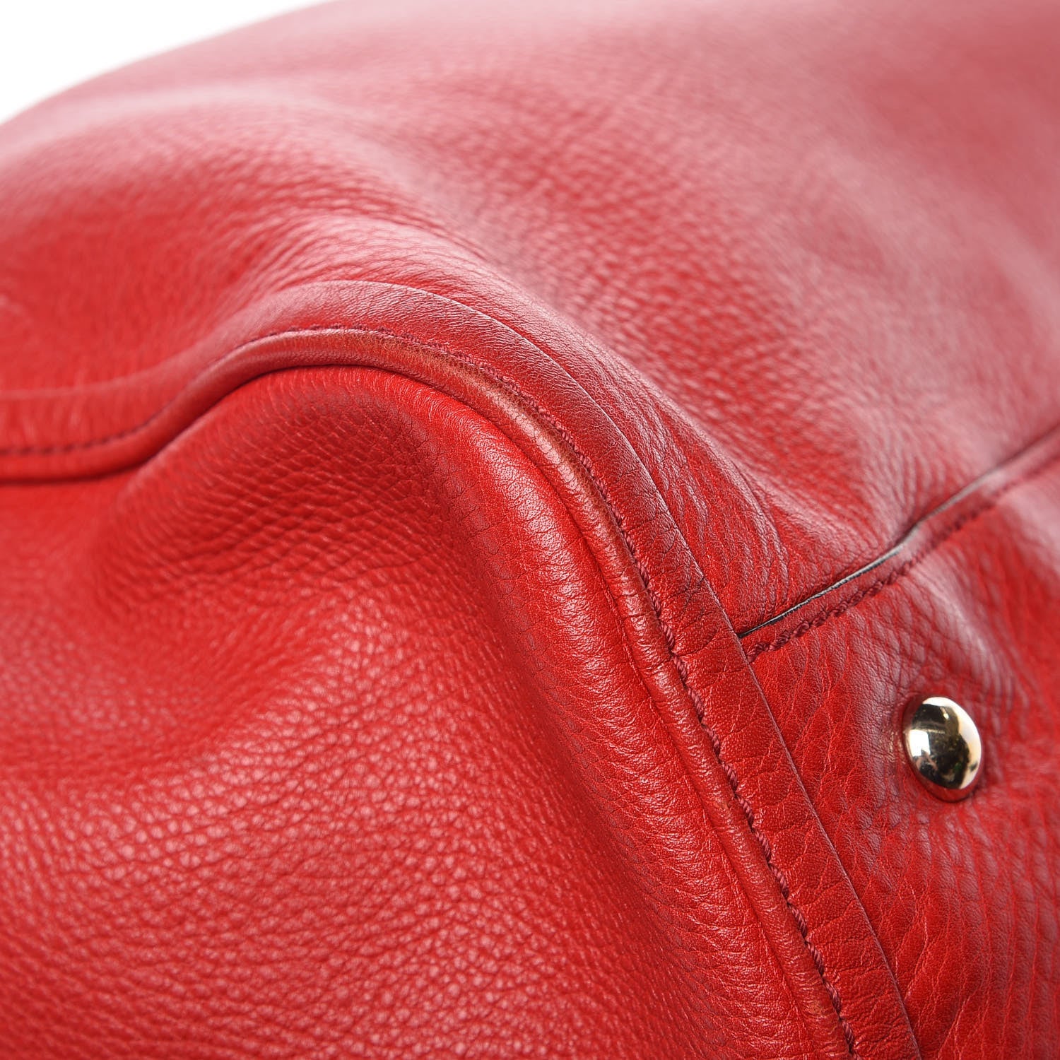 Gucci Pebbled Calfskin Large Soho Shoulder Bag Red 14 of 16