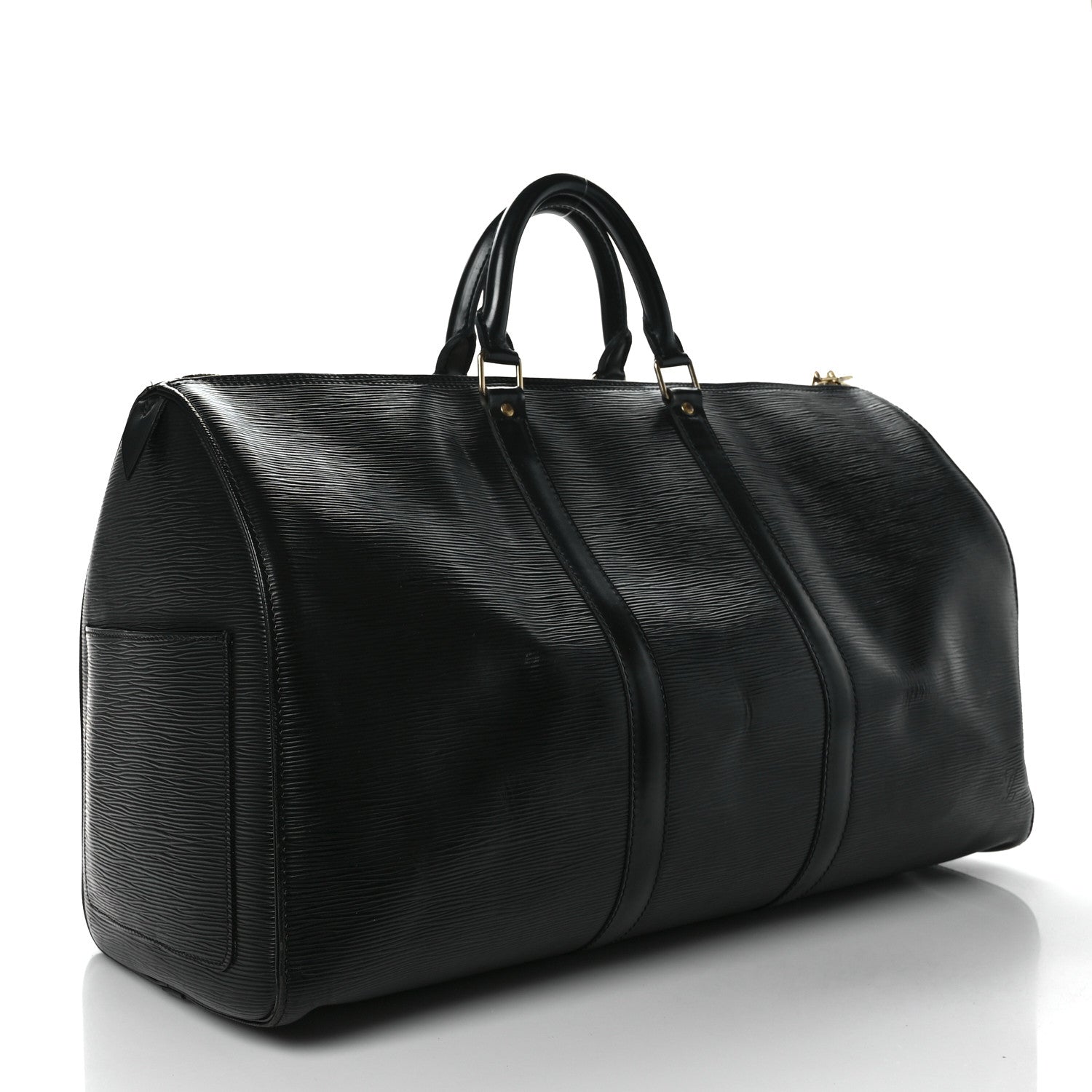 Louis Vuitton Epi Keepall 50 Black 3 of 12