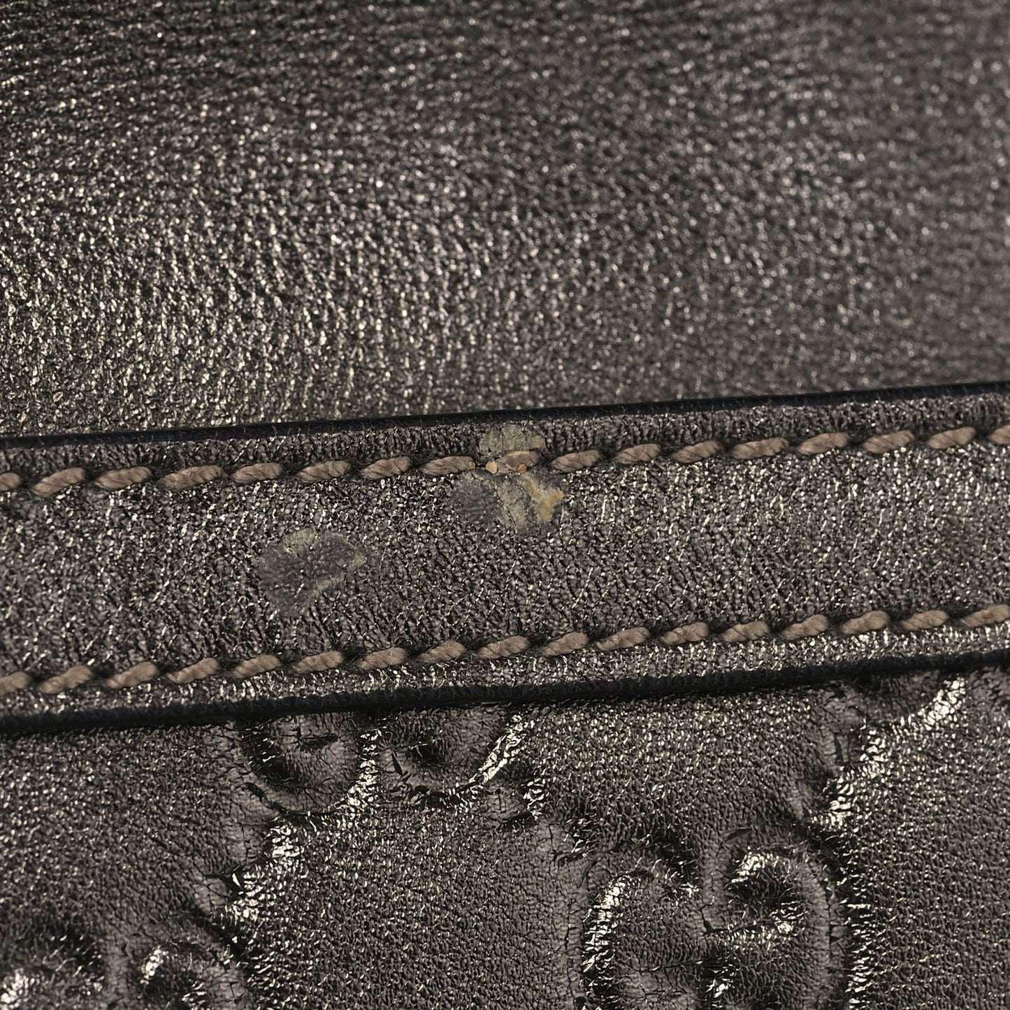 Guccissima Britt Tassel Shoulder Bag Gunmetal