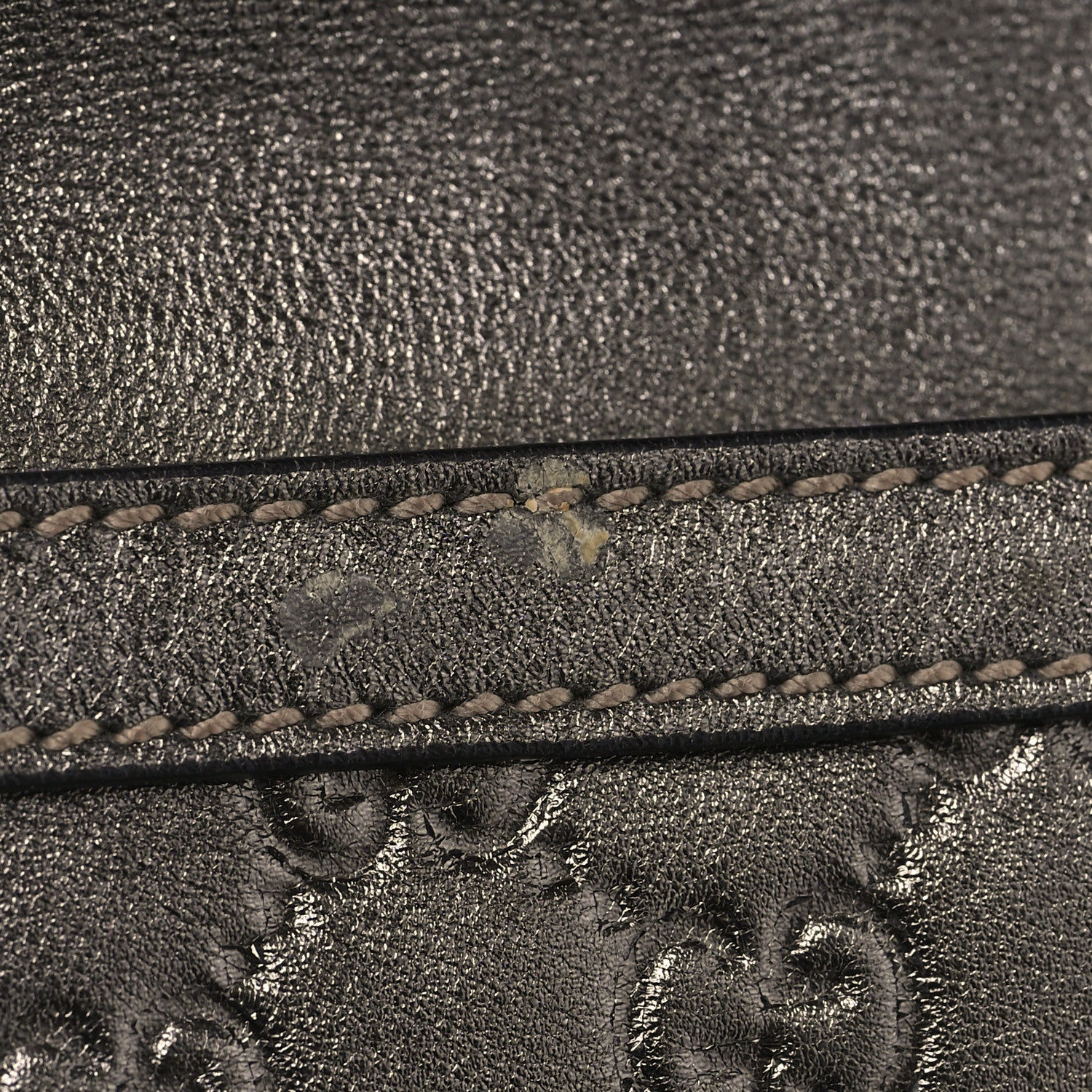 Gucci Guccissima Britt Tassel Shoulder Bag Gunmetal 14 of 14