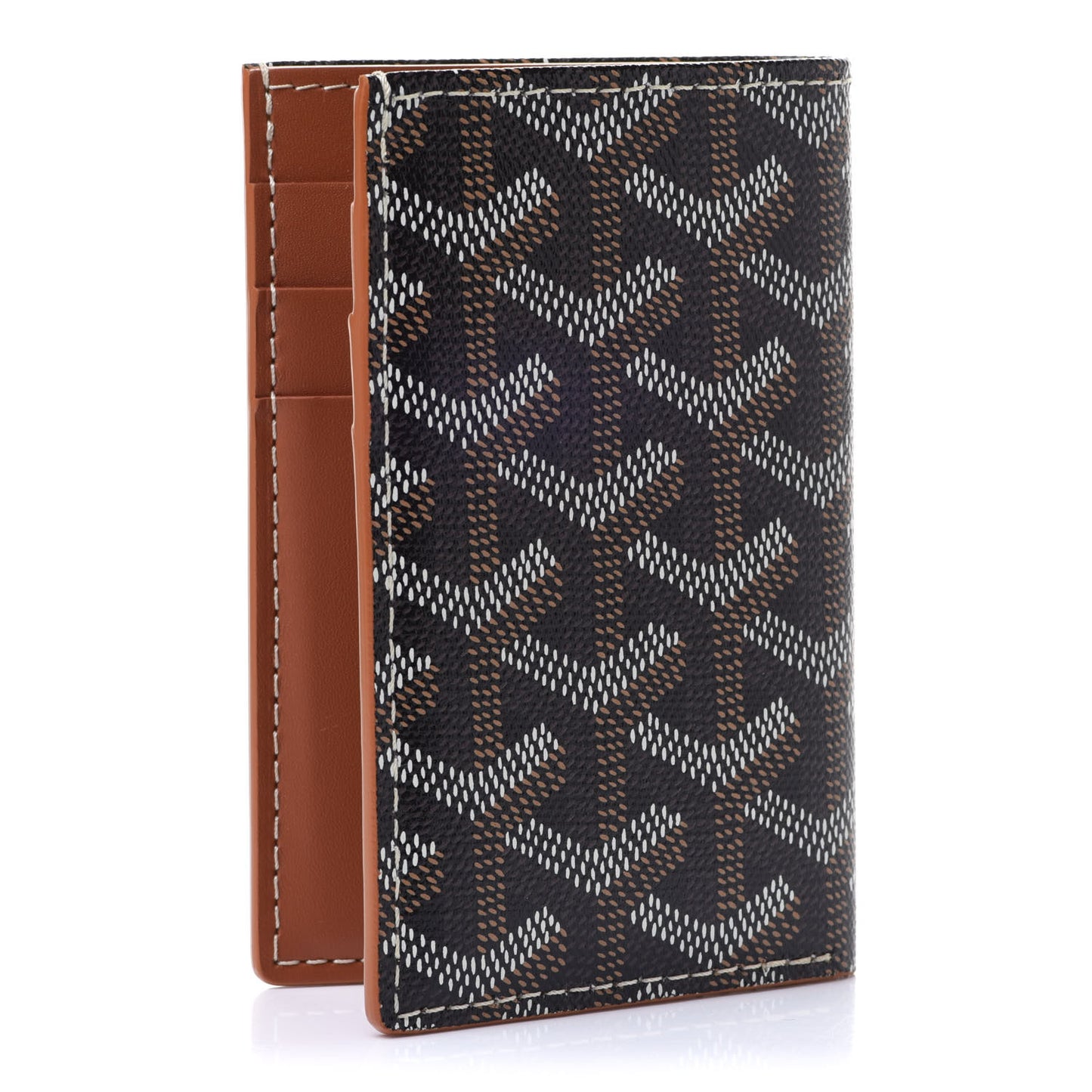 Goyardine Saint Pierre Card Holder Black Gold
