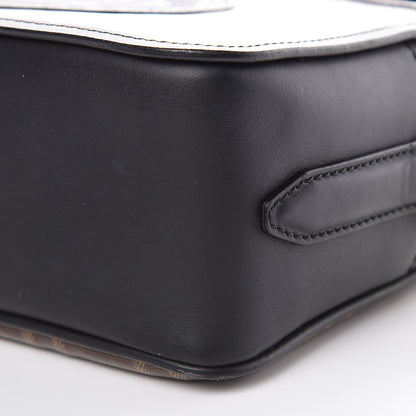 Fendi Glazed Fabric Vitello Century F is Fendi FF 1974 Stamp Patch Camera Case Mogano Panna Black 10 of 13