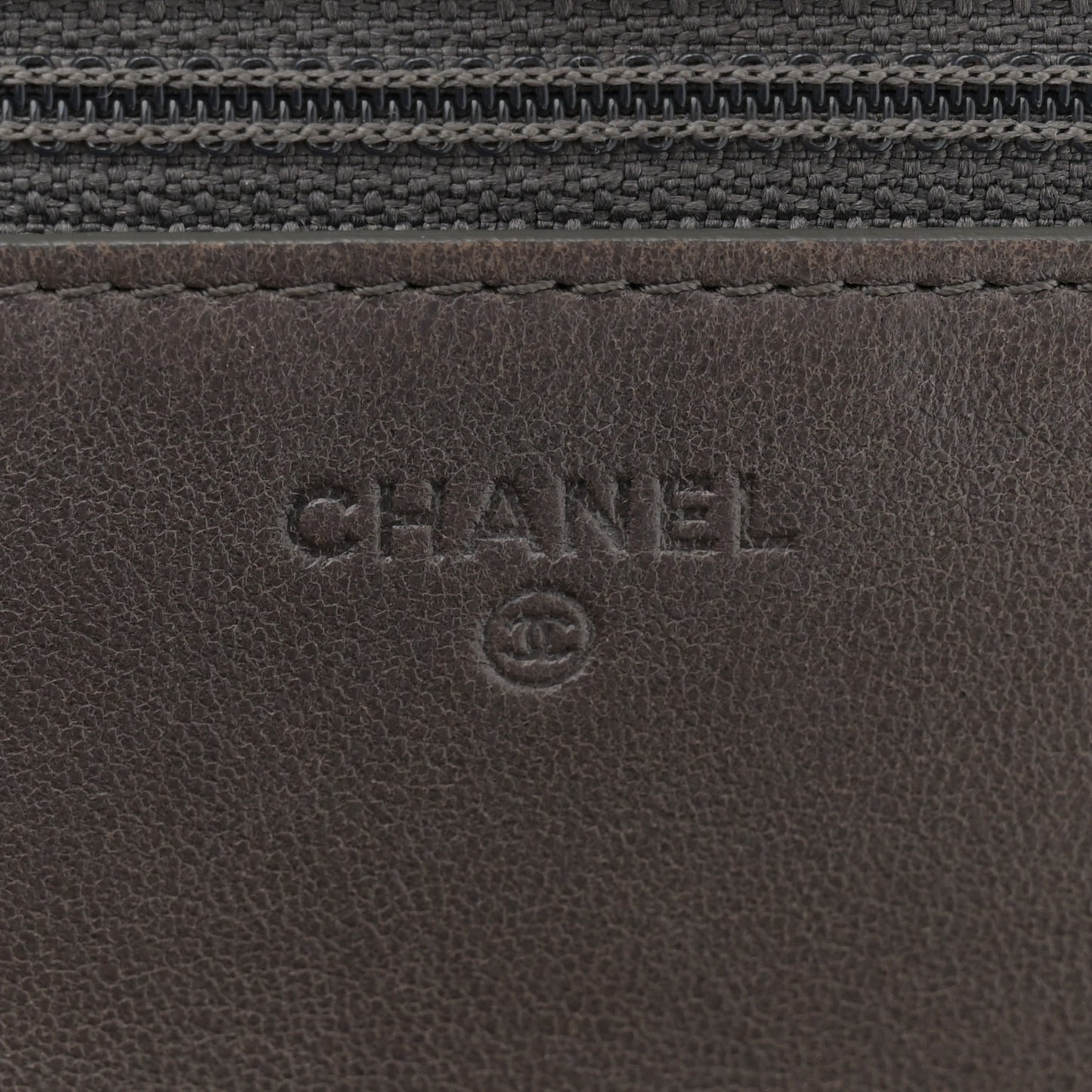 Lambskin Quilted Single Flap Grey