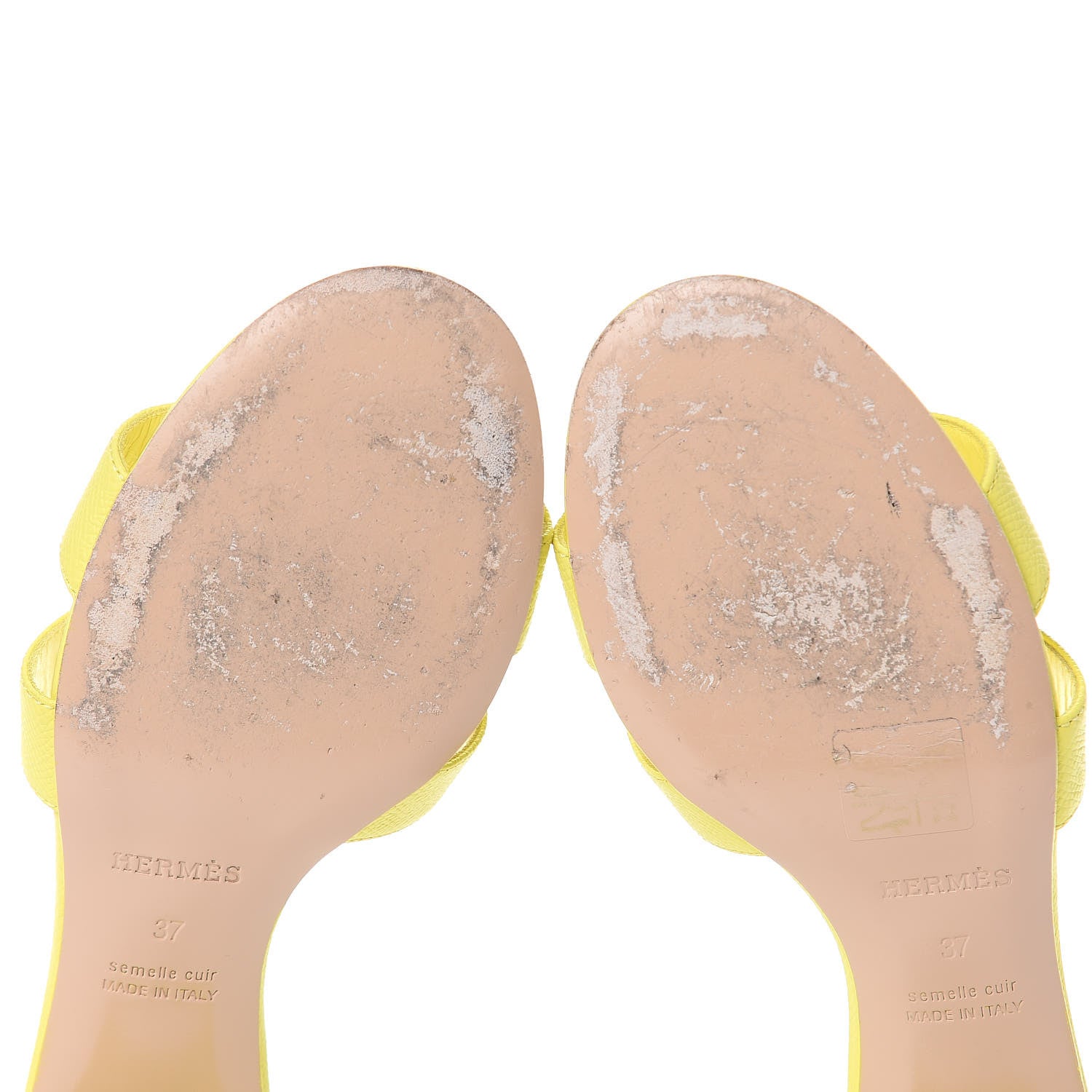 Hermes Epsom Oasis Sandals 37 Jaune Pollen 14 of 16