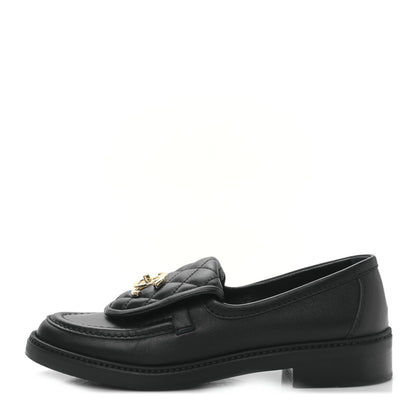 Chanel Lambskin Quilted CC Turnlock Loafers 36 Black 1 of 8