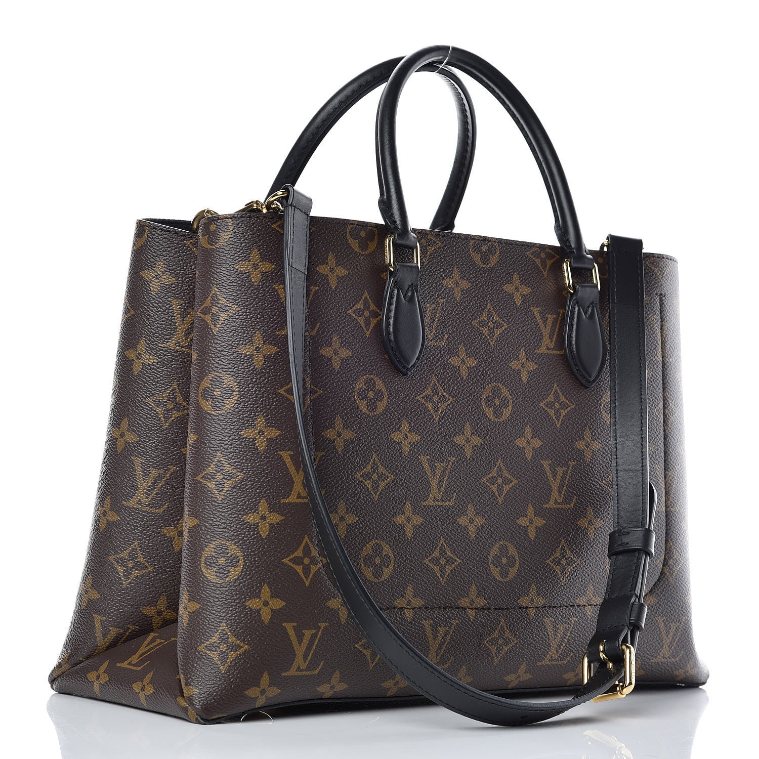 Louis Vuitton Monogram Flower Tote Black 3 of 8