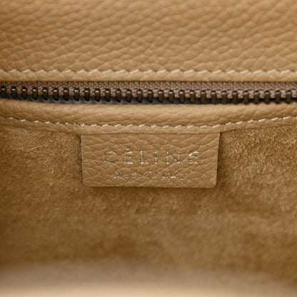 Celine Drummed Calfskin Nano Luggage Dune 6 of 10