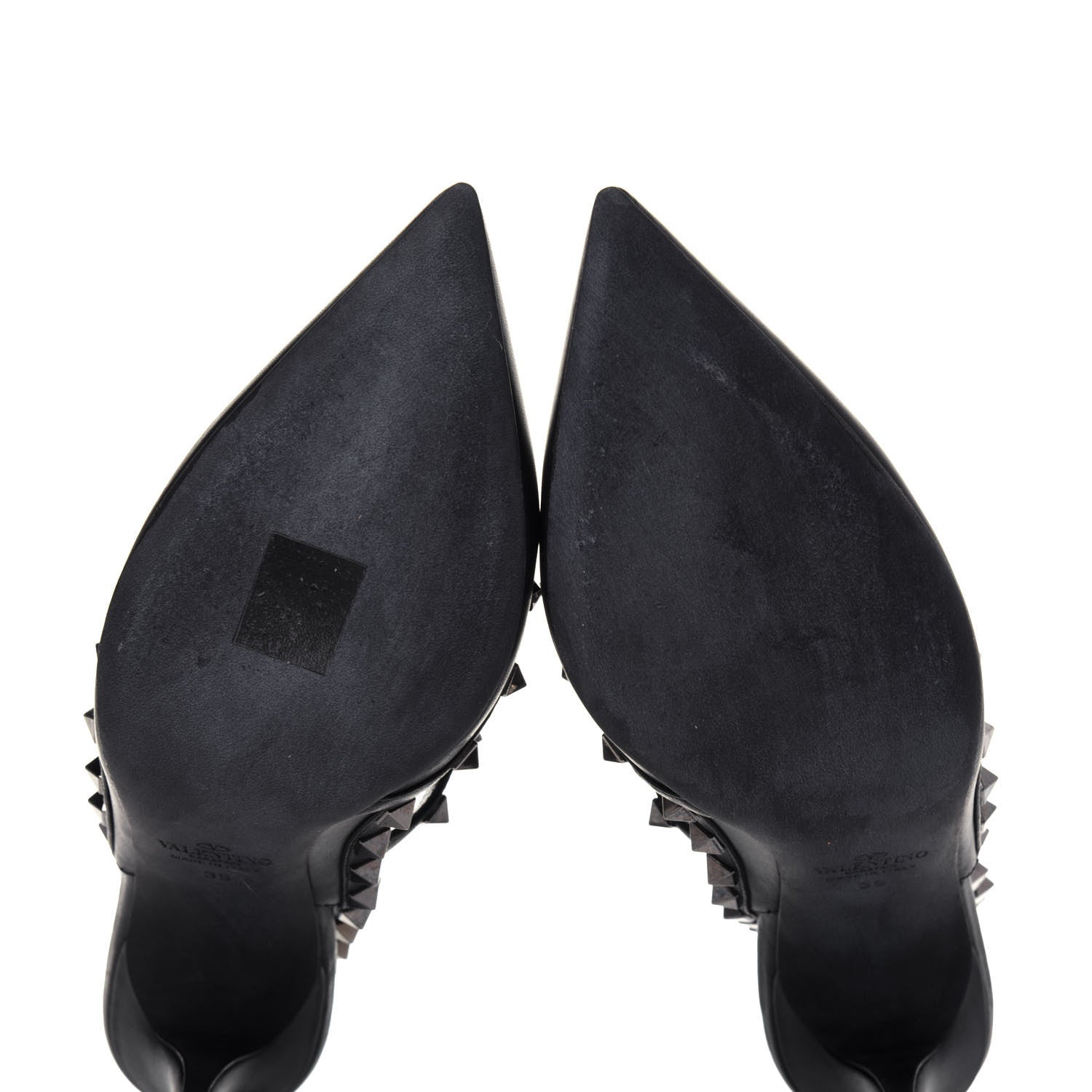 Valentino Garavani Nappa Rockstud Ankle Strap Pumps 39 Black 8 of 9