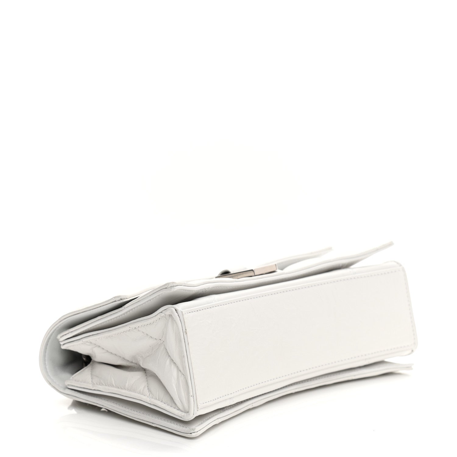 Balenciaga Crushed Calfskin Quilted Small Crush Chain Bag Optic White 4 of 10