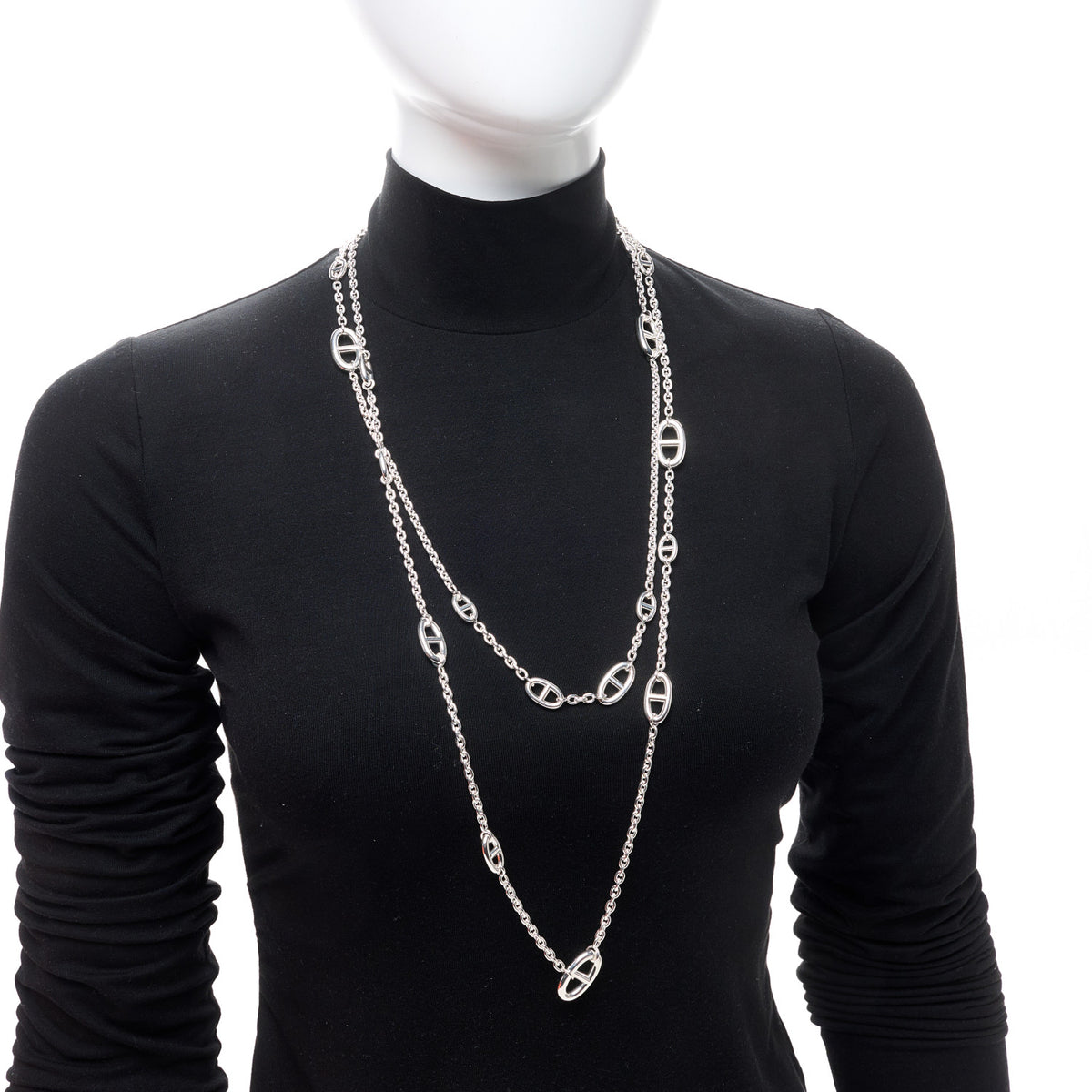 Hermes Sterling Silver Farandole Necklace 160 2 of 5