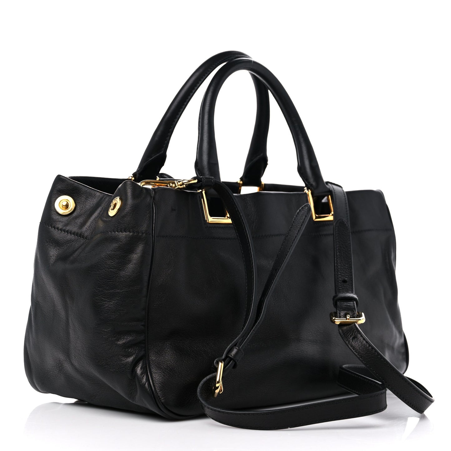 Soft Calf Bow Tote Black
